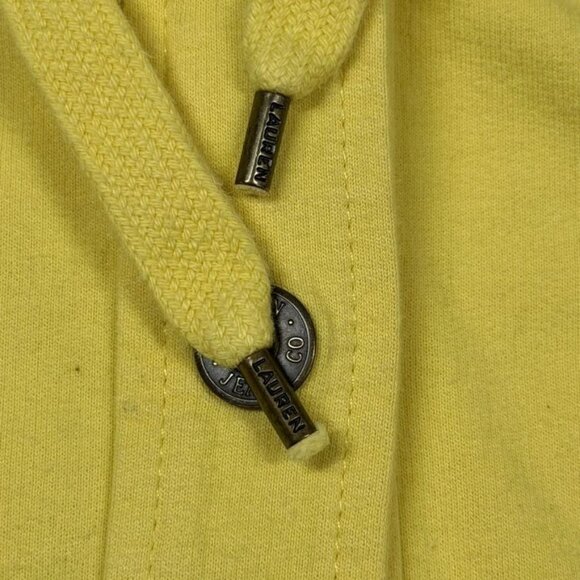 Ralph Lauren LRL Jeans Co Hoodie Womens XL Yellow Cotton Logo - Picture 9 of 15